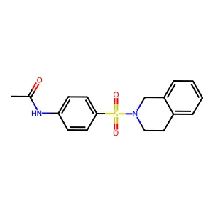 N-[4-(3,4-dihydroisoquinolin-2(1H)-ylsulfonyl)phenyl]acetamide structure