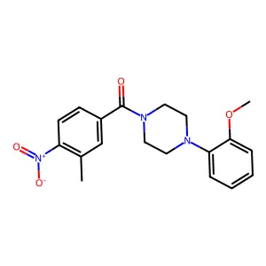 [4-(2-Methoxyphenyl)piperazin-1-yl]-(3-methyl-4-nitrophenyl)methanone structure