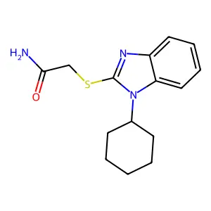 2-[(1-cyclohexyl-1H-benzimidazol-2-yl)sulfanyl]acetamide structure
