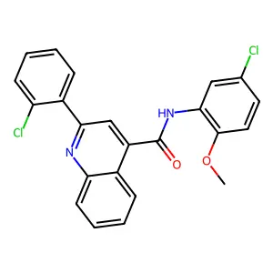 N-(5-chloro-2-methoxyphenyl)-2-(2-chlorophenyl)quinoline-4-carboxamide structure
