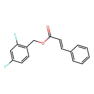 (2,4-difluorophenyl)methyl (E)-3-phenylprop-2-enoate structure