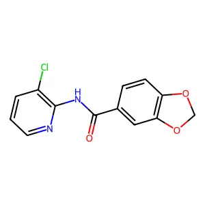 N-(3-chloropyridin-2-yl)-1,3-benzodioxole-5-carboxamide structure