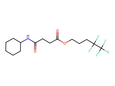4,4,5,5,5-Pentafluoropentyl 4-(cyclohexylamino)-4-oxobutanoate structure
