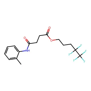 4,4,5,5,5-Pentafluoropentyl 4-[(2-methylphenyl)amino]-4-oxobutanoate structure