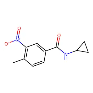 N-cyclopropyl-4-methyl-3-nitrobenzamide structure