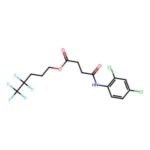 4,4,5,5,5-Pentafluoropentyl 4-[(2,4-dichlorophenyl)amino]-4-oxobutanoate structure