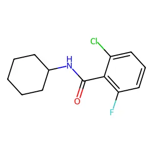 2-chloro-N-cyclohexyl-6-fluorobenzamide structure