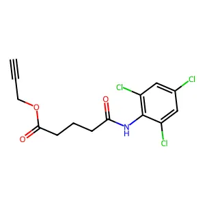 Prop-2-ynyl 5-oxo-5-(2,4,6-trichloroanilino)pentanoate structure