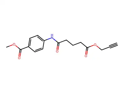 Methyl 4-{[5-oxo-5-(prop-2-yn-1-yloxy)pentanoyl]amino}benzoate structure