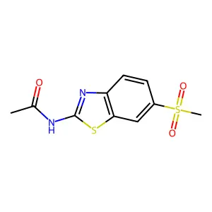 N-(6-methylsulfonyl-1,3-benzothiazol-2-yl)acetamide structure