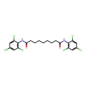 N,N'-bis(2,4,6-trichlorophenyl)nonanediamide structure