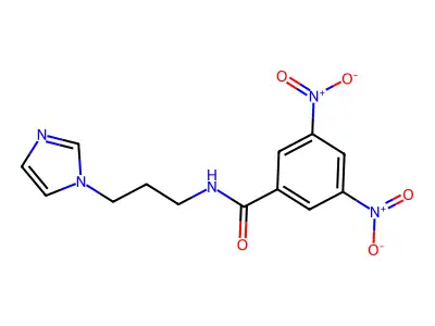 N-(3-imidazol-1-ylpropyl)-3,5-dinitrobenzamide structure