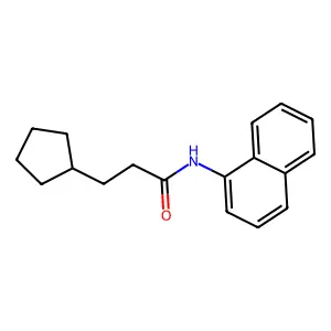 3-cyclopentyl-N-naphthalen-1-ylpropanamide structure