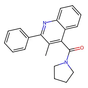 (3-Methyl-2-phenylquinolin-4-yl)-pyrrolidin-1-ylmethanone structure