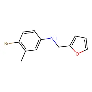 4-bromo-N-(furan-2-ylmethyl)-3-methylaniline structure