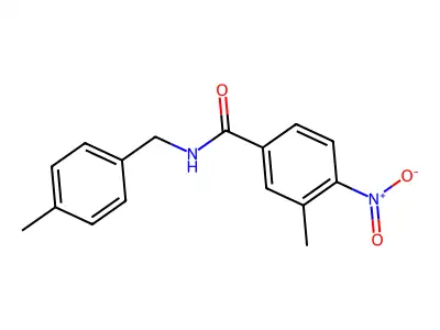3-methyl-N-(4-methylbenzyl)-4-nitrobenzamide structure