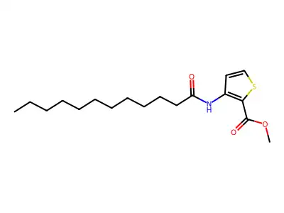Methyl 3-(dodecanoylamino)thiophene-2-carboxylate structure