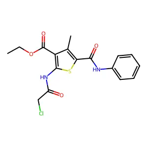 Ethyl 2-(2-chloroacetamido)-4-methyl-5-(phenylcarbamoyl)thiophene-3-carboxylate structure