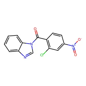 Benzimidazol-1-yl-(2-chloro-4-nitrophenyl)methanone structure