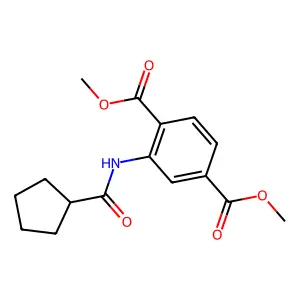 Dimethyl 2-[(cyclopentylcarbonyl)amino]terephthalate structure