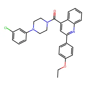 [4-(3-Chlorophenyl)piperazin-1-yl]-[2-(4-ethoxyphenyl)quinolin-4-yl]methanone structure