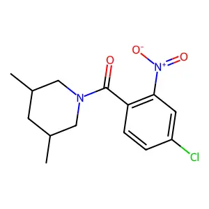(4-Chloro-2-nitrophenyl)(3,5-dimethylpiperidin-1-yl)methanone structure