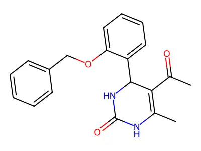 5-acetyl-4-[2-(benzyloxy)phenyl]-6-methyl-3,4-dihydro-2(1H)-pyrimidinone structure