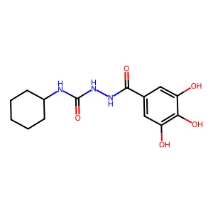 1-Cyclohexyl-3-[(3,4,5-trihydroxybenzoyl)amino]urea structure