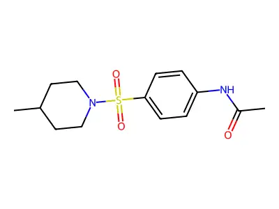 N-{4-[(4-methylpiperidin-1-yl)sulfonyl]phenyl}acetamide structure