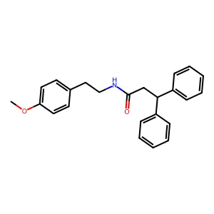 N-[2-(4-methoxyphenyl)ethyl]-3,3-diphenylpropanamide structure