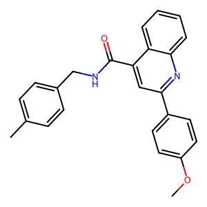 2-(4-methoxyphenyl)-N-[(4-methylphenyl)methyl]quinoline-4-carboxamide structure