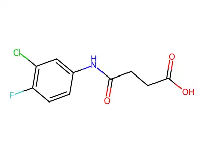 4-[(3-Chloro-4-fluorophenyl)amino]-4-oxobutanoic acid structure