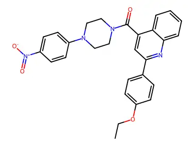 [2-(4-Ethoxyphenyl)quinolin-4-yl]-[4-(4-nitrophenyl)piperazin-1-yl]methanone structure