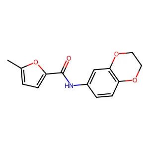 N-(2,3-dihydro-1,4-benzodioxin-6-yl)-5-methylfuran-2-carboxamide structure