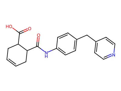 6-(4-Pyridin-4-ylmethyl-phenylcarbamoyl)-cyclohex-3-enecarboxylic acid structure