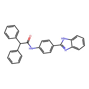 N-[4-(1H-benzimidazol-2-yl)phenyl]-2,2-diphenylacetamide structure