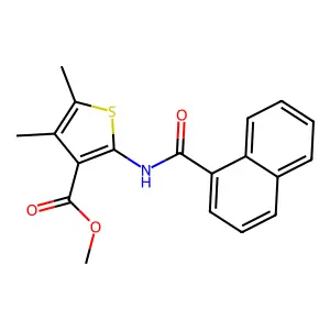 Methyl 4,5-dimethyl-2-(naphthylcarbonylamino)thiophene-3-carboxylate structure