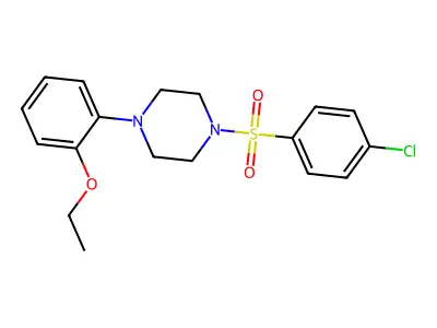 1-[(4-Chlorophenyl)sulfonyl]-4-(2-ethoxyphenyl)piperazine structure