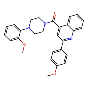 [4-(2-Methoxyphenyl)piperazin-1-yl]-[2-(4-methoxyphenyl)quinolin-4-yl]methanone structure