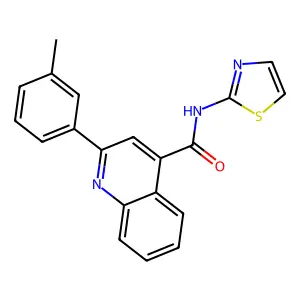 2-(3-methylphenyl)-N-(1,3-thiazol-2-yl)quinoline-4-carboxamide structure