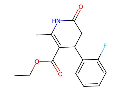 Ethyl 4-(2-fluorophenyl)-2-methyl-6-oxo-1,4,5,6-tetrahydropyridine-3-carboxylate structure