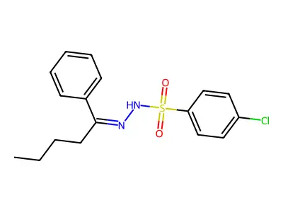 4-Chlorobenzenesulfonic acid 2-(1-phenylpentylidene)hydrazide structure