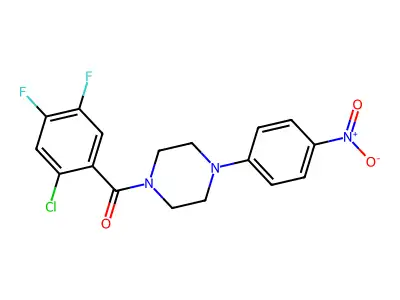(2-Chloro-4,5-difluorophenyl)-[4-(4-nitrophenyl)piperazin-1-yl]methanone structure