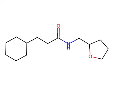 3-cyclohexyl-N-(oxolan-2-ylmethyl)propanamide structure