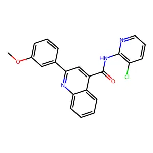 N-(3-chloropyridin-2-yl)-2-(3-methoxyphenyl)quinoline-4-carboxamide structure