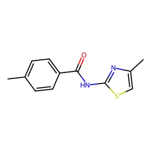 4-methyl-N-(4-methyl-1,3-thiazol-2-yl)benzamide structure