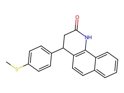 4-[4-(methylsulfanyl)phenyl]-3,4-dihydrobenzo[h]quinolin-2(1H)-one structure