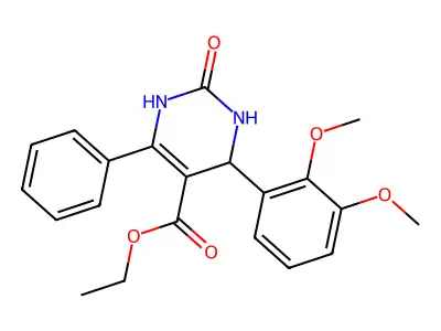 ethyl 4-(2,3-dimethoxyphenyl)-2-oxo-6-phenyl-1,2,3,4-tetrahydro-5-pyrimidinecarboxylate structure