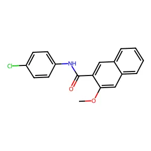 N-(4-chlorophenyl)-3-methoxynaphthalene-2-carboxamide structure