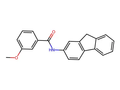 N-(9H-fluoren-2-yl)-3-methoxybenzamide structure